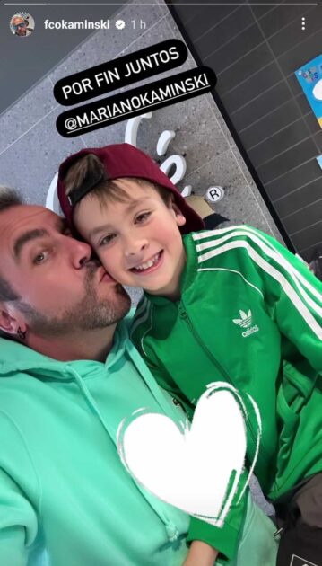 Francisco Kaminski mostró reencuentro con su hijo Mariano