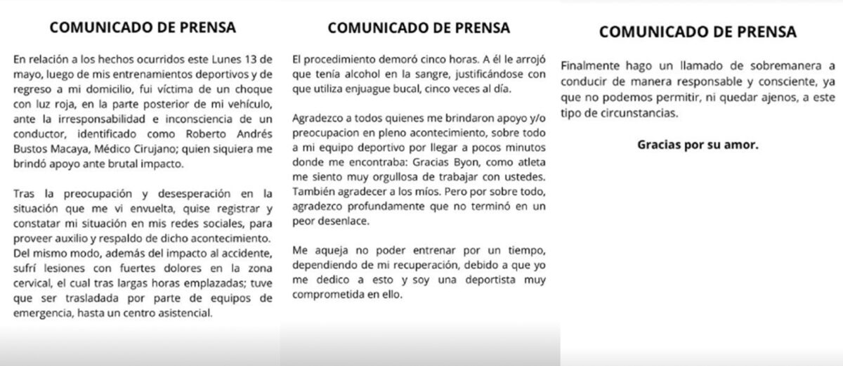 Nicole Moreno tras ser víctima de choque en Vitacura: denunció que conductor tenía alcohol en sangre