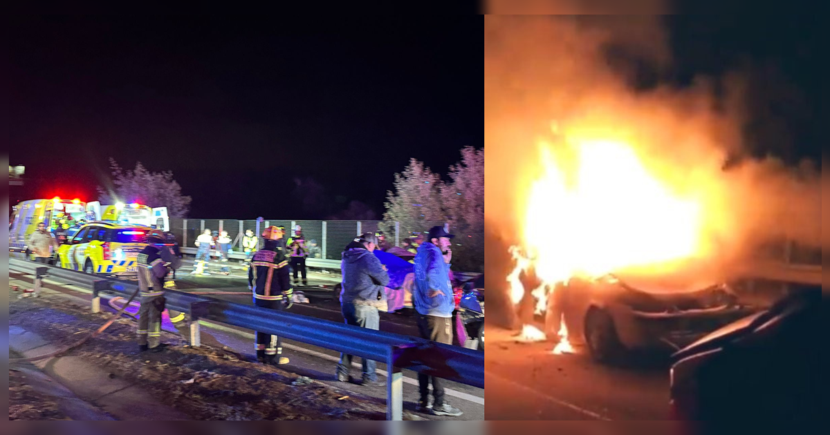 Padre, madre y sus dos hijos murieron en accidente vehicular con posterior incendio en Villa Alemana