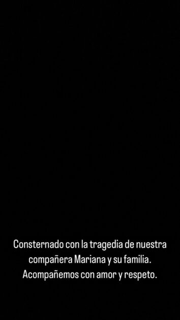 Mensaje de Benjamín Vicuña a Mariana Derderian