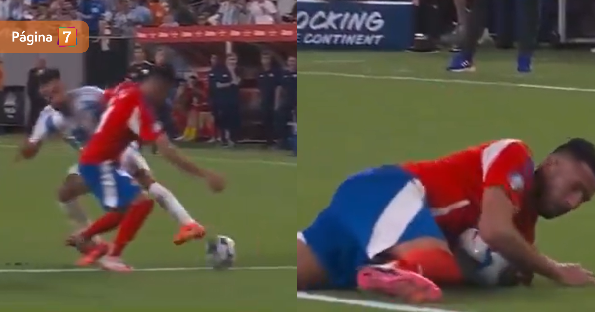¿Ni una amarilla? La falta no cobrada de Argentina contra Chile que se viralizó y generó memes