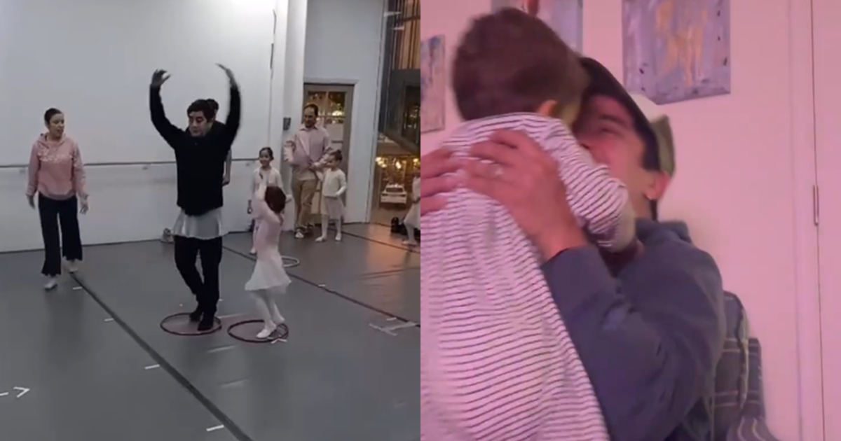 Fernando Godoy subió dulces videos con sus hijos: ballet con Lua y Nalu reconociéndolo en TV
