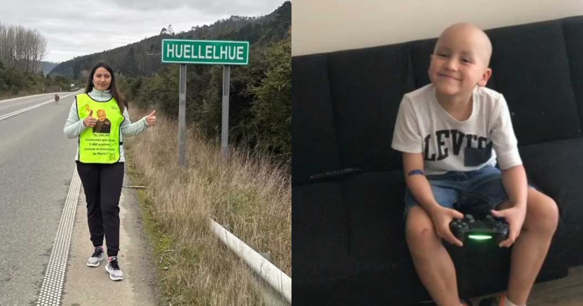 Mamá camina desde Valdivia a Santiago para financiar tratamiento de su hijo: necesita $1200 millones