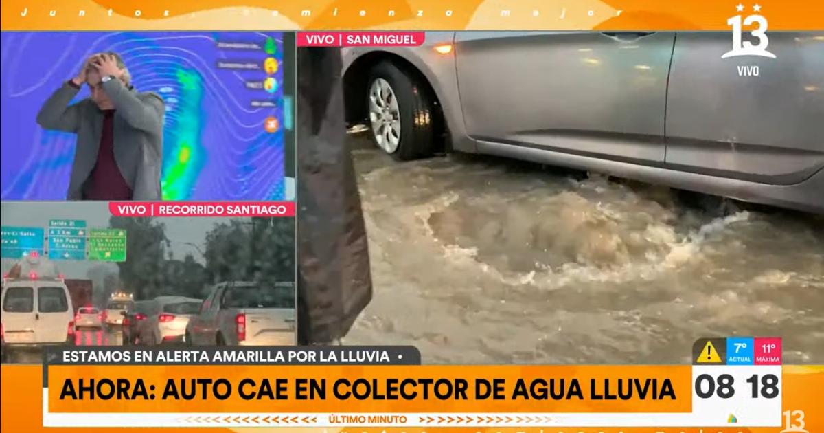 Conductor que cayó a colector de agua en vivo sacó de quicio a Repe en Tu Día: 