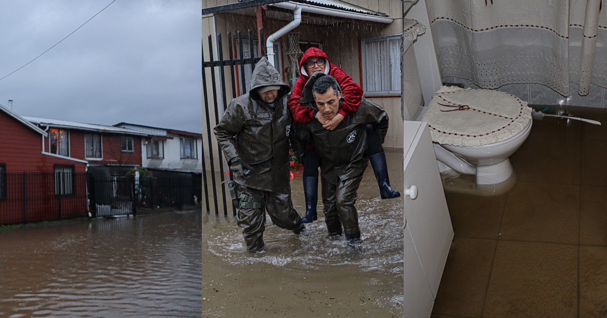 Zona de catástrofe: 3.400 afectados y más de 600 viviendas dañadas por sistema frontal en el Biobío