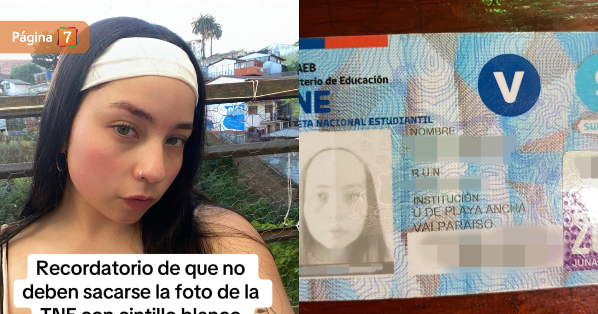 Tiktoker sacó carcajadas con foto de su TNE: no debió usar cintillo blanco