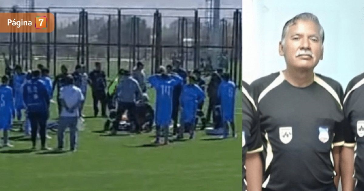 Árbitro se desplomó en plena cancha y murió durante partido de fútbol en Calama