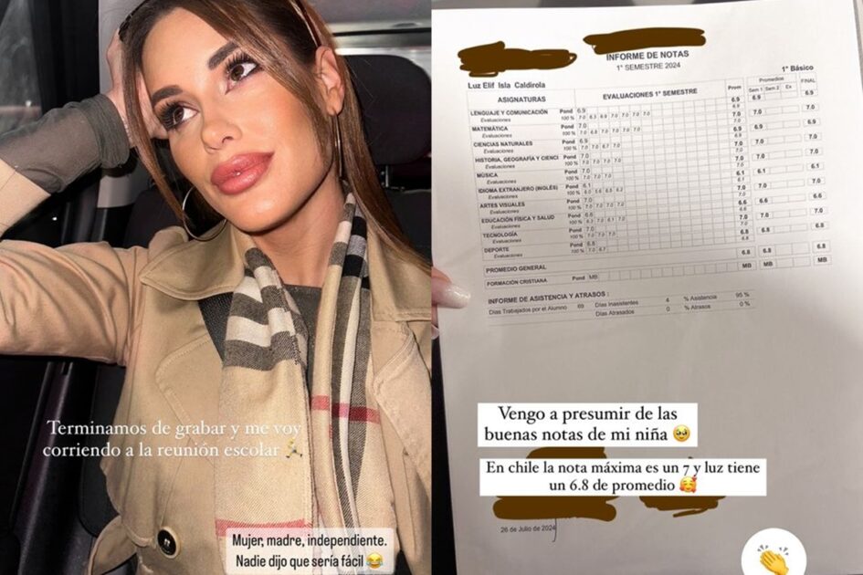 Gala Caldirola chocheó con logro escolar de su hija y publicó foto como prueba: "Vengo a presumir"