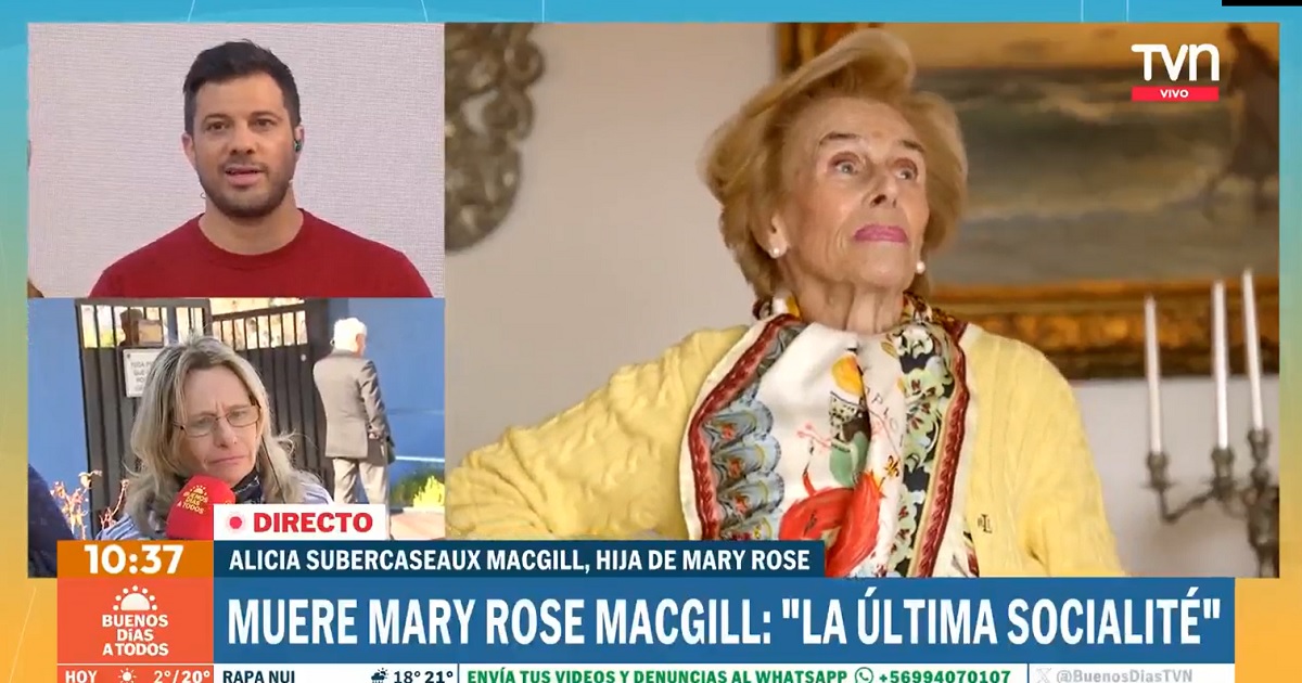 Alicia Subercaseaux recordó a su madre Mary Rose Mac-Gill