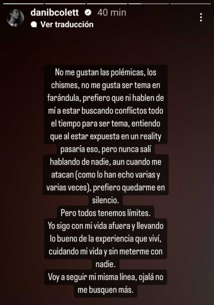 Daniela Colett le responde a Daniela Aránguiz