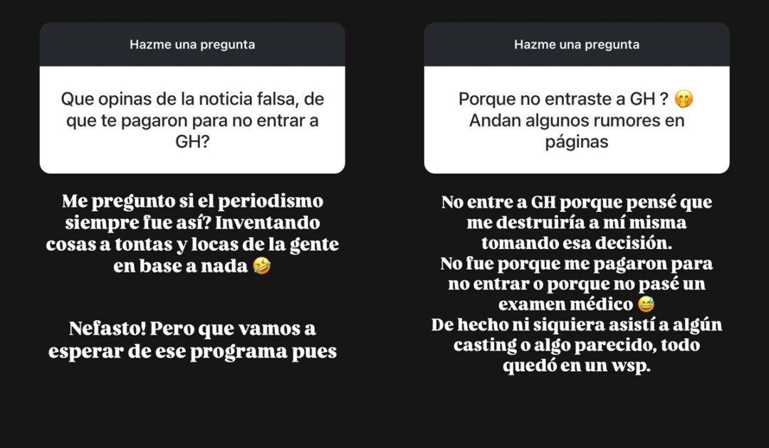 "¡Nefasto!": exnuera de Coté López y Luis Jiménez negó supuesto pago para no entrar a Gran Hermano