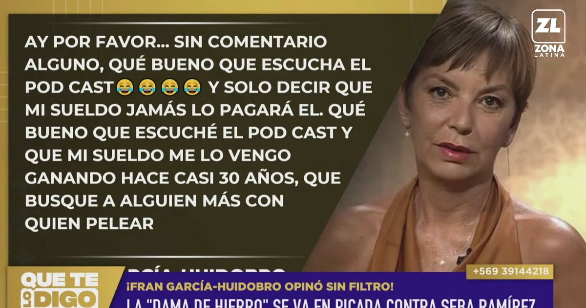 Fran García-Huidobro respondió a ofensivo comentario de Sebastián Ramírez