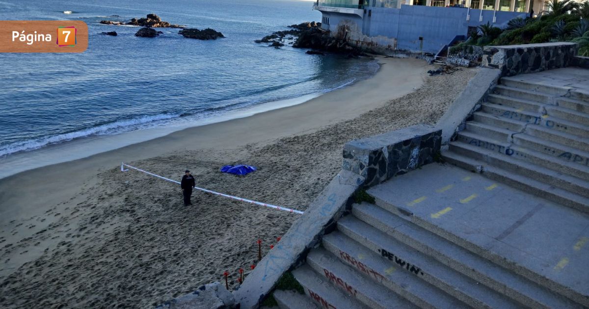 Hallan cuerpo de adulta mayor en playa de Viña del Mar: no presentaba lesiones externas