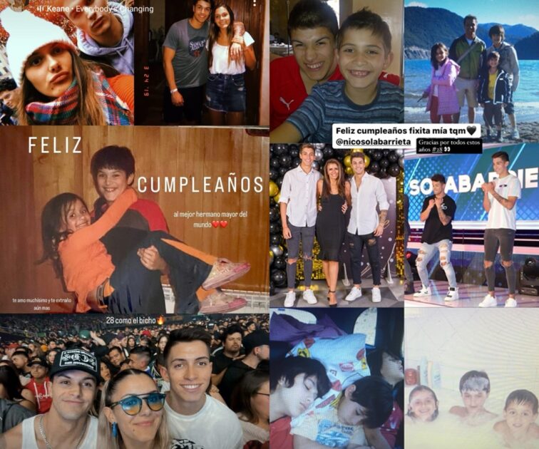 Con antiguas fotos: Nicolás Solabarrieta recibió bellos saludos de cumpleaños de su madre y hermanos