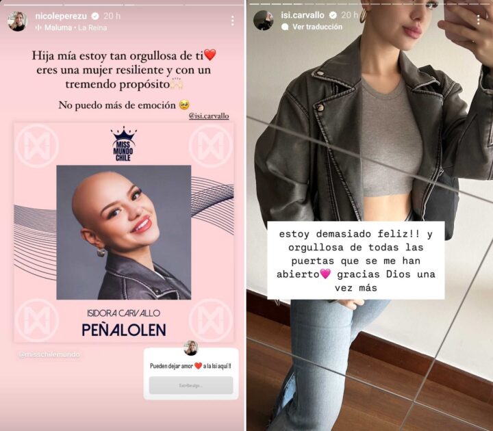 Isi Carvallo, hija de Nicole Pérez, es candidata a Miss Mundo Chile