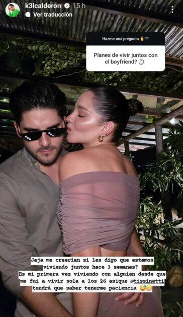 Kel Calderón dio importante paso en su relación con Renzo Tissinetti