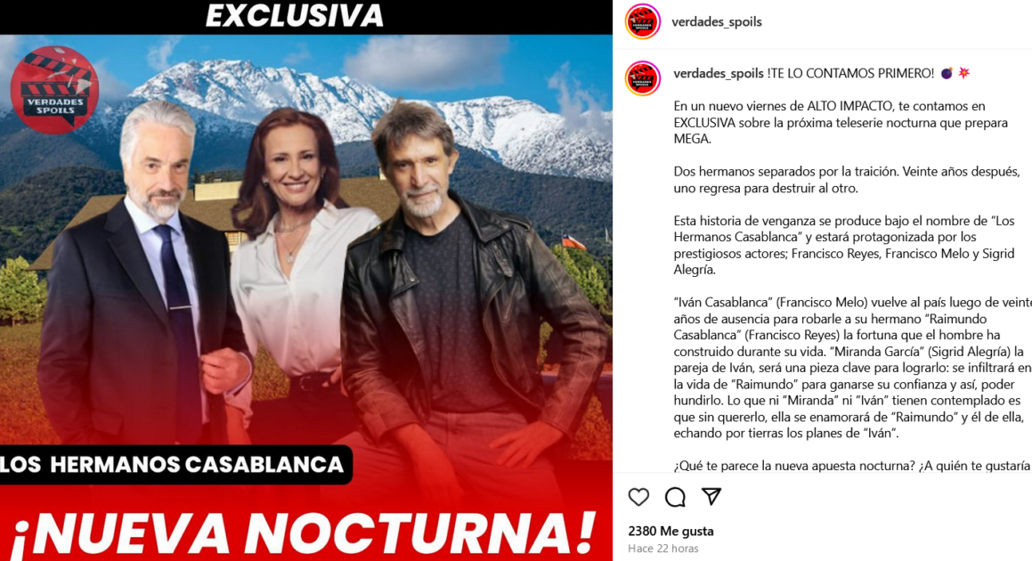 Nueva teleserie de Mega.