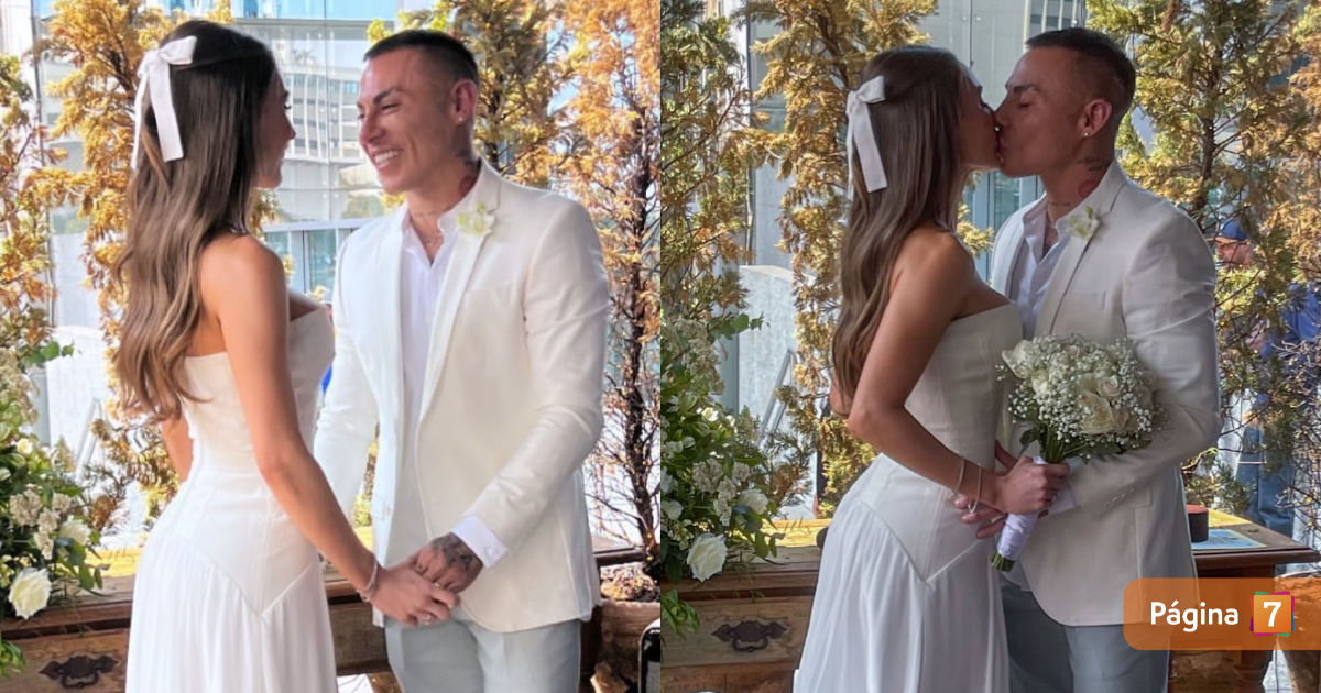 Eduardo Vargas se casó con Juliana Peixoto: brasileña destacó con bello look de novia