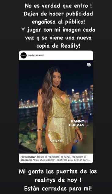 Fanny Cuevas y su "ofensiva" reacción ante su rumoreado ingreso a nuevo reality Palabra de Honor