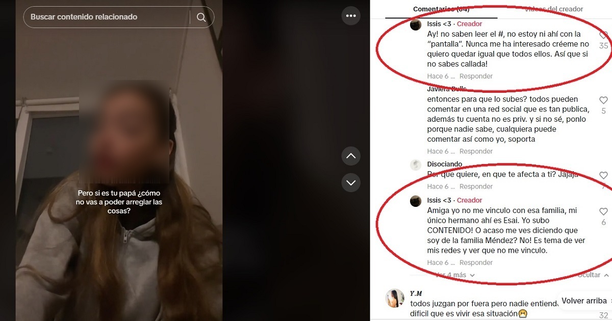 Issis, hija de DJ Méndez, evidenció el distanciamiento familiar con su padre y hermanos