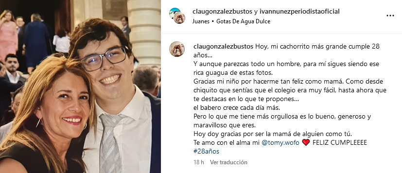 Hijo mayor de Iván Núñez cumplió 28 años: periodista compartió bello mensaje en redes