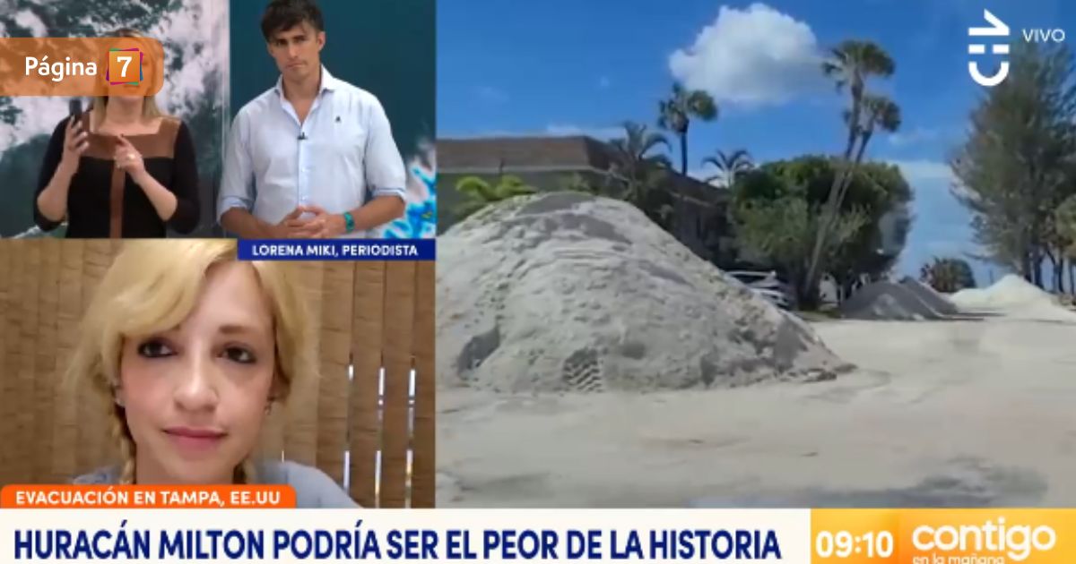 Conocida periodista enfrenta drama en medio de sus vacaciones por huracán Milton: 