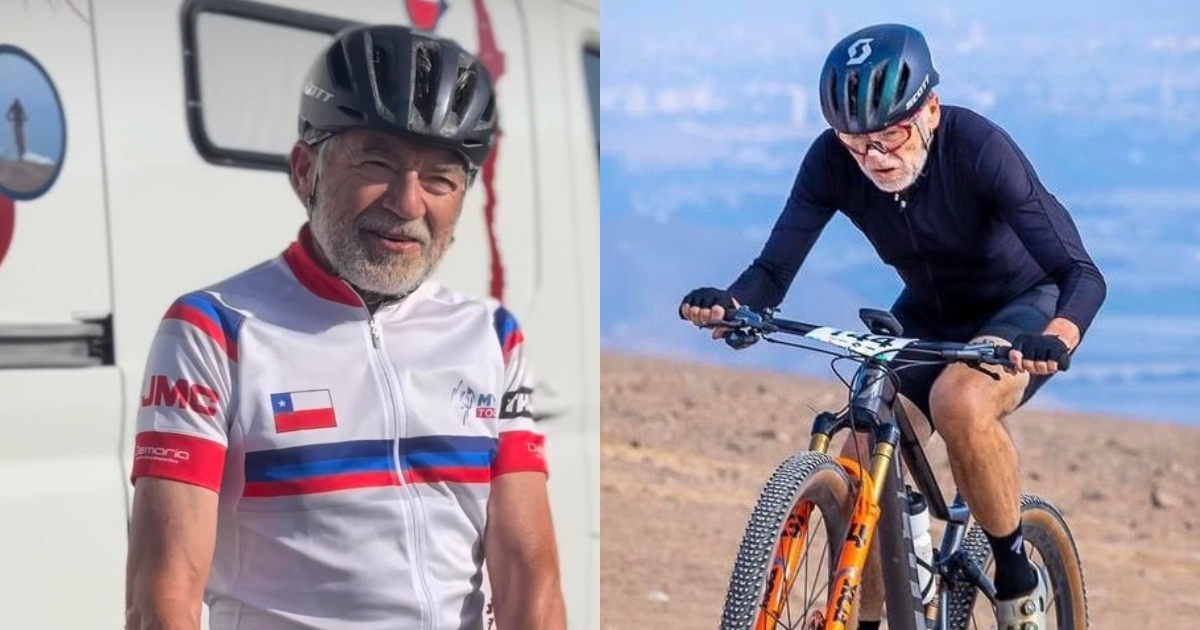 Ciclista de 69 años recorre Chile pedaleando de norte a sur: reveló su significativa motivación