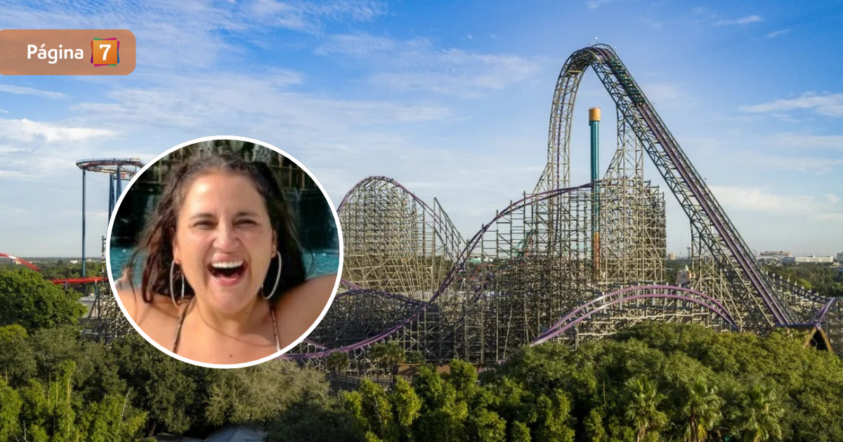 Pamela Leiva subió a la montaña rusa más rápida y empinada del mundo: compartió hilarante video