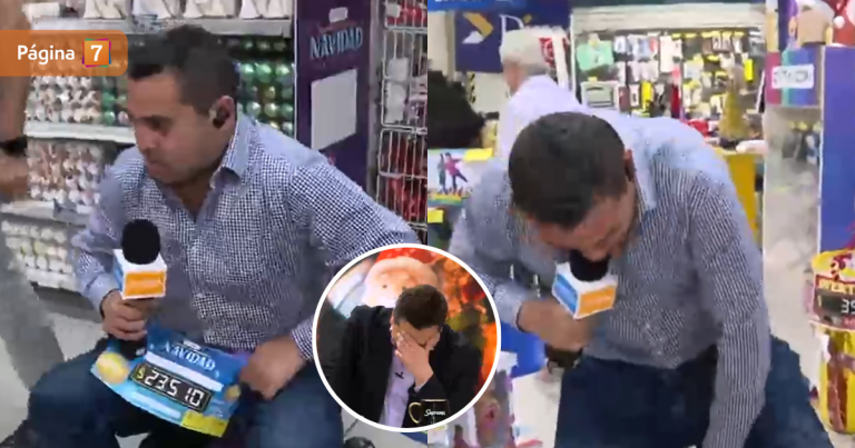 Notero de CHV sufrió inesperado percance: se le rajó el pantalón en vivo