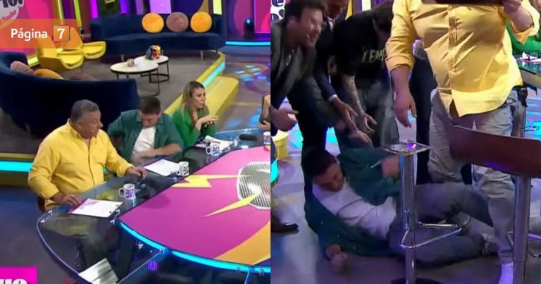 Rodrigo Gallina sufrió estrepitosa caída en 'Hay que decirlo': panelistas no aguantaron las risas