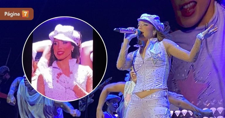 Emilia Mernes no pudo contener la emoción durante concierto en Chile: 