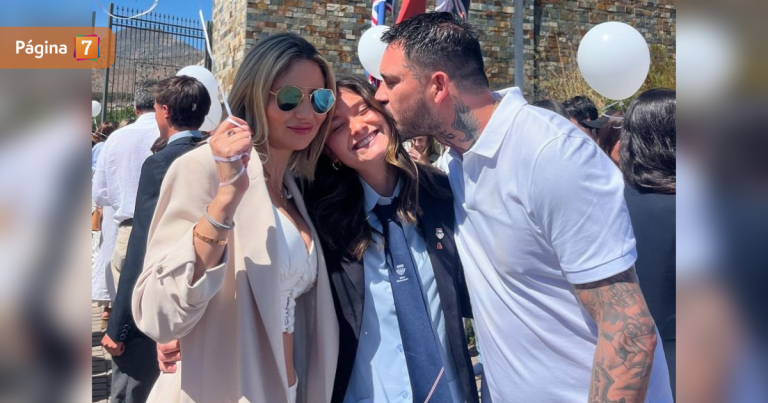 Mauricio Pinilla y Gissella Gallardo orgullosos por logro académico de su hija mayor