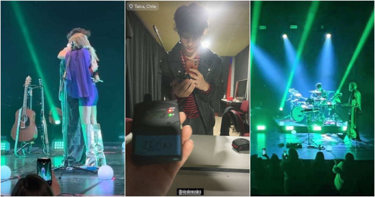 Nicole cantó con su hijo León por primera vez en un concierto: 