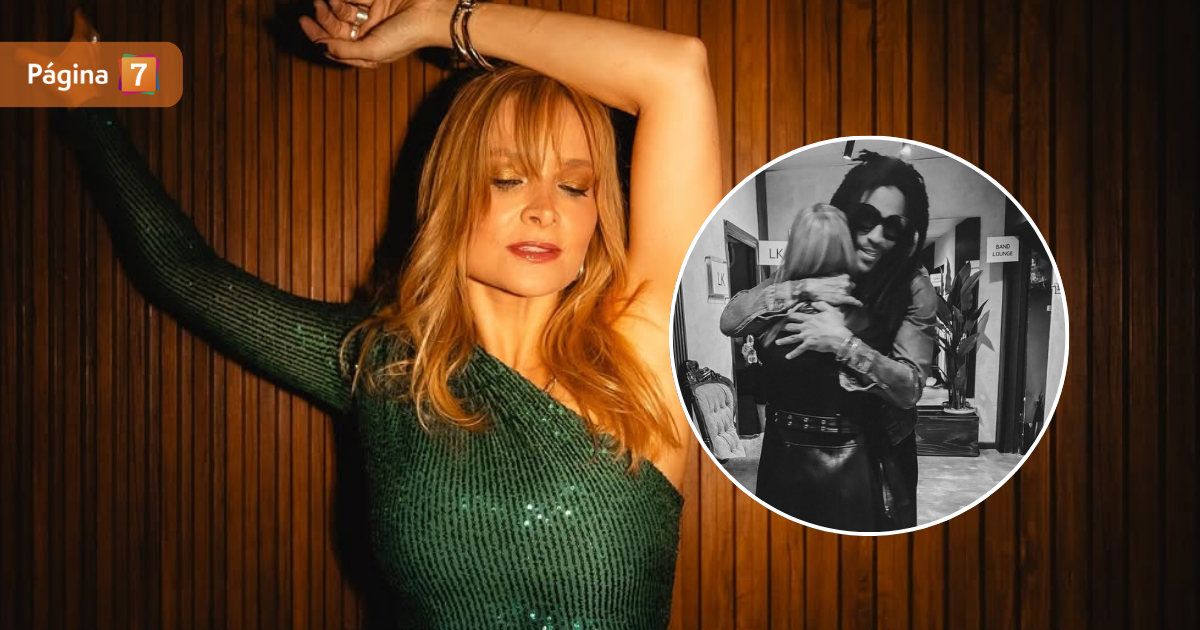Nicole celebró su soñado encuentro con Lenny Kravitz en su concierto en Chile: 