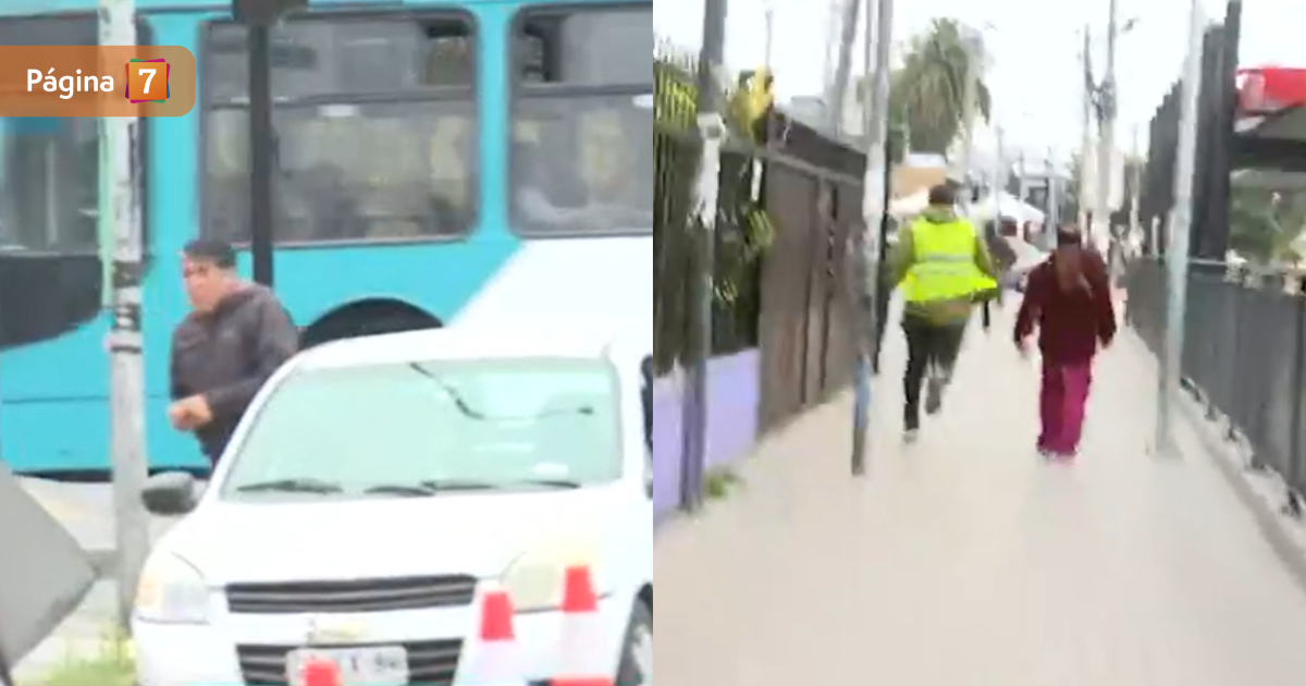 Conductor abandonó su auto y escapó corriendo de fiscalización: periodista de CHV lo siguió