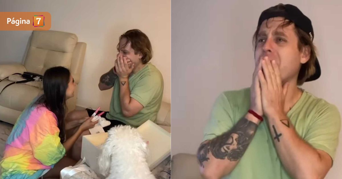 No pudo aguantar las lágrimas: la emotiva reacción de Felipe Camus al enterarse de que será papá