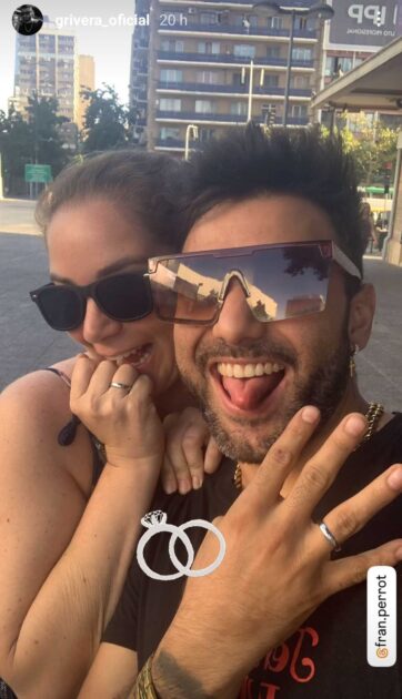 Francoise Perrot se comprometió con su pareja, el artista urbamo G Rivera