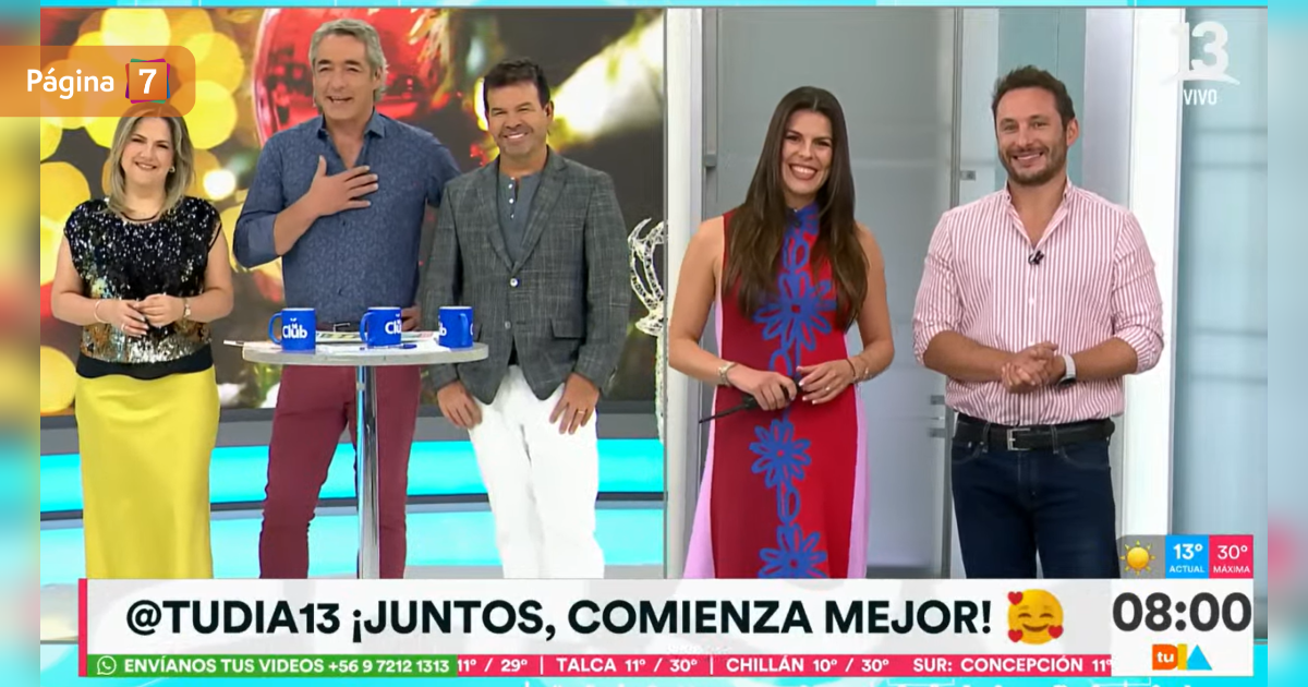 Natalia López volvió a Canal 13 tras su postnatal: José Luis Repenning le dio cálida bienvenida