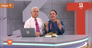 Camila Chef sorprendió a Iván Valenzuela con especial plato y abrió el noticiario de Canal 13