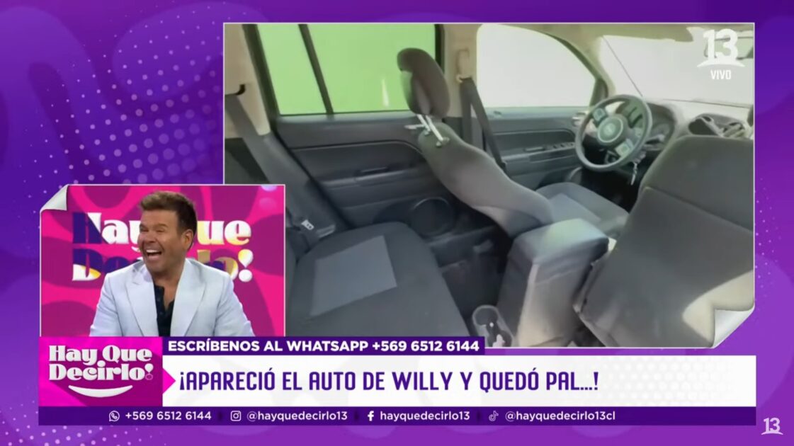 Willy Sabor mostró cómo quedó su auto tras sufrir violenta encerrona: “No sé qué voy a hacer”