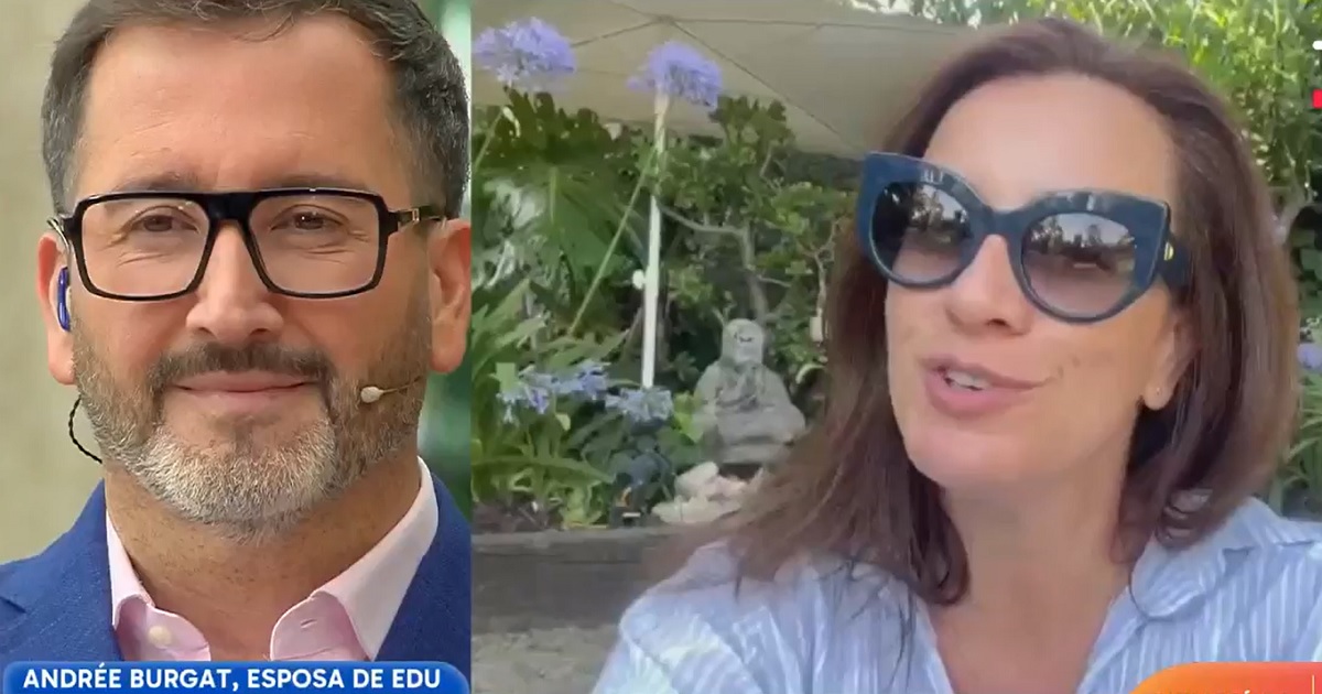 Eduardo Fuentes y saludo de cumpleaños de su esposa Andrée Burgat