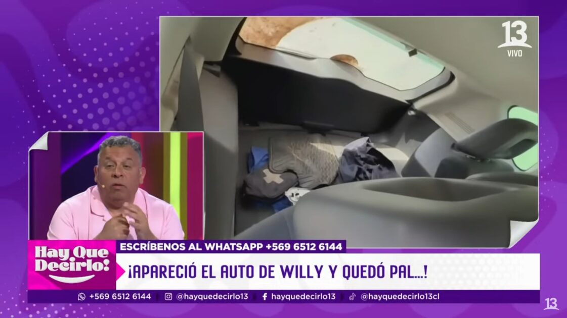 Willy Sabor mostró cómo quedó su auto tras sufrir violenta encerrona: “No sé qué voy a hacer”
