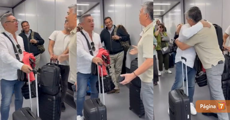 Luis Jara fue sorprendido por seguidor en el aeropuerto: 