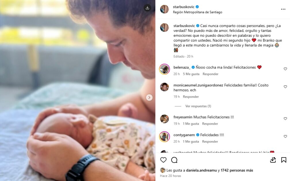 Periodista Stjepan Tarbuskovic se convirtió en padre