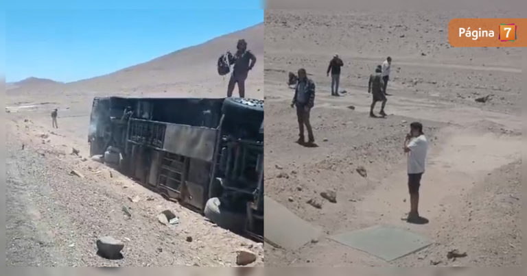 Registran grave volcamiento de bus en Taltal: accidente dejó un saldo de 2 fallecidos y 40 heridos