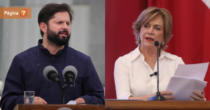 Gabriel Boric y Evelyn Matthei