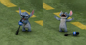 Stitch protagonizó hilarante momento en el Super Bowl 2025: así fue su caótica aparición