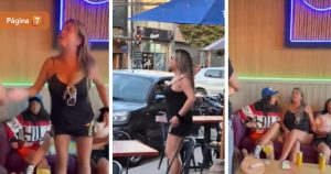 Viralizan registro de Denisse Campos descontrolada en un bar: lanzó insultos y agredió a trabajadores