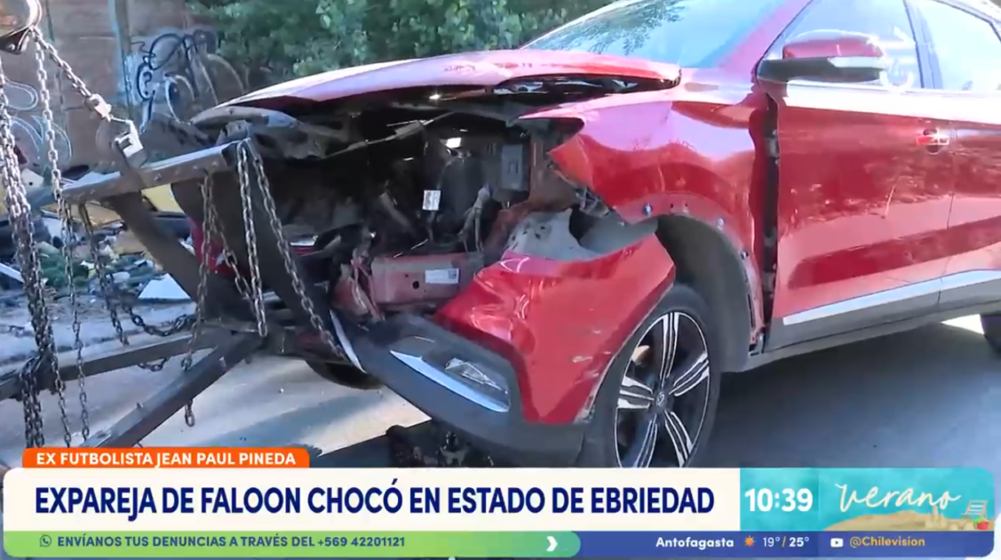 Jean Paul Pineda chocó en estado de ebriedad: las imágenes del accidente y su detención