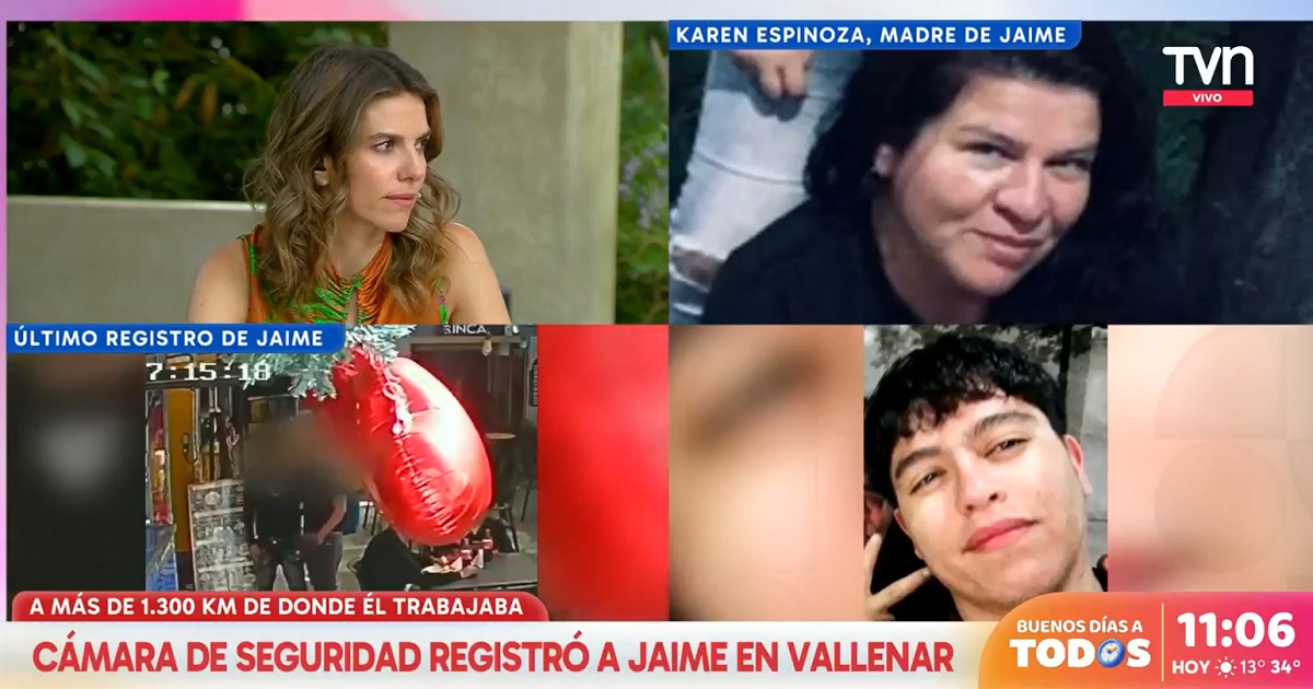 Karen Espinoza, madre de joven desaparecido en Curacautín y visto en Vallenar, conversó con el matinal de TVN